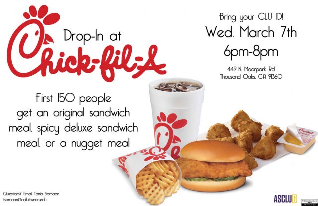 ASCLUG Presents: Chick Fil-A Drop In
