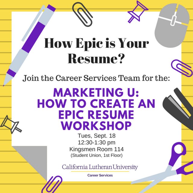Marketing U: How to Create an Epic Resume 