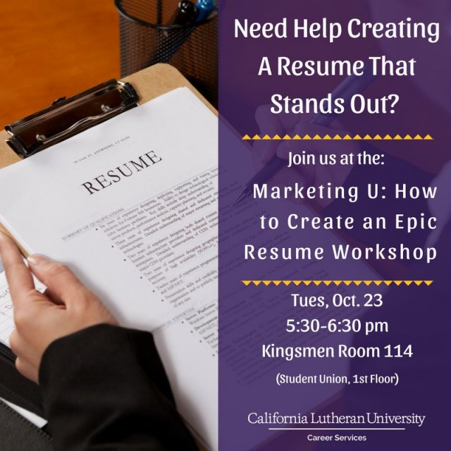 Marketing U: How to Create an Epic Resume