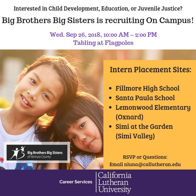 On Campus Recruiting: Big Brothers Big Sisters Interns