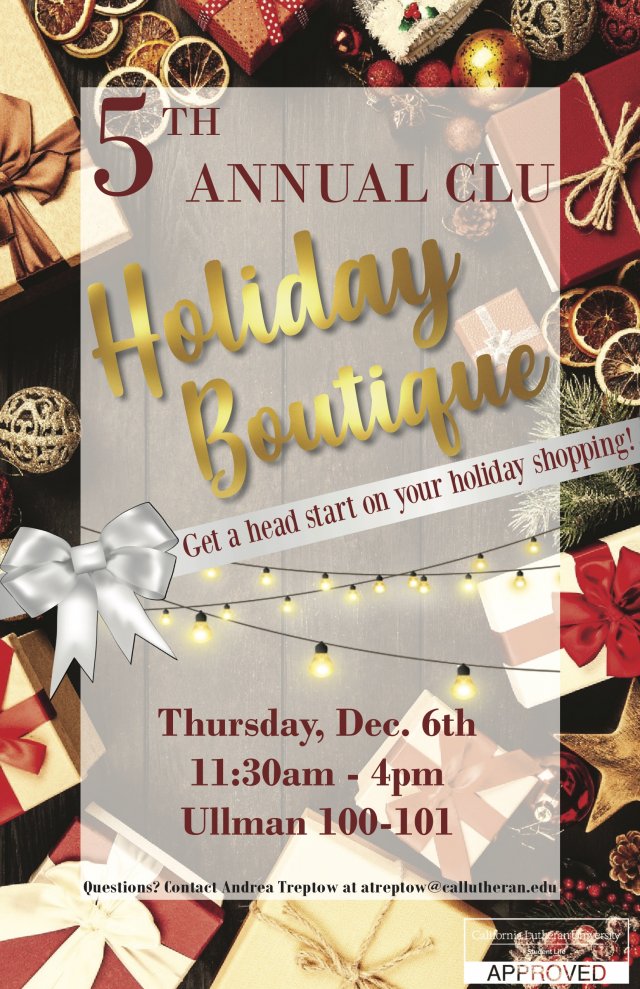 5th Annual CLU Holiday Boutique 