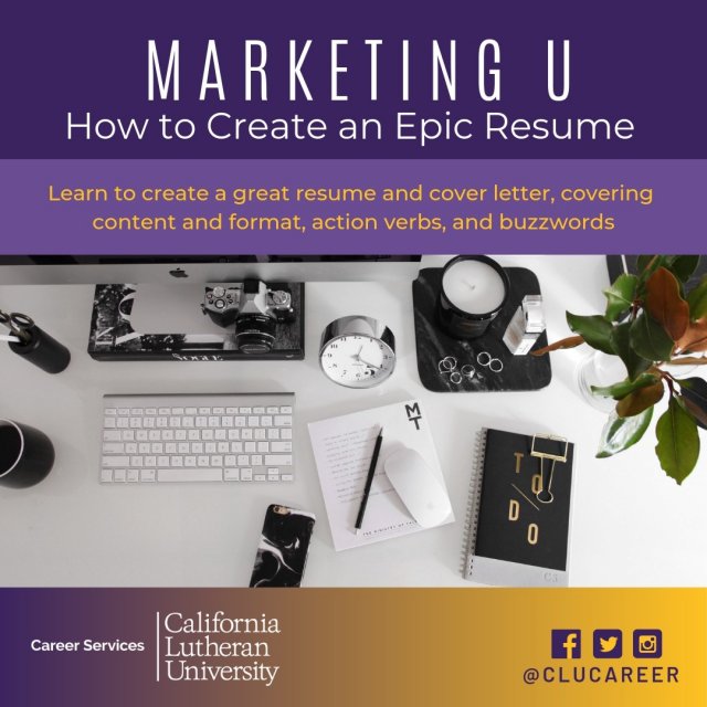Marketing U: How to Create an Epic Resume 