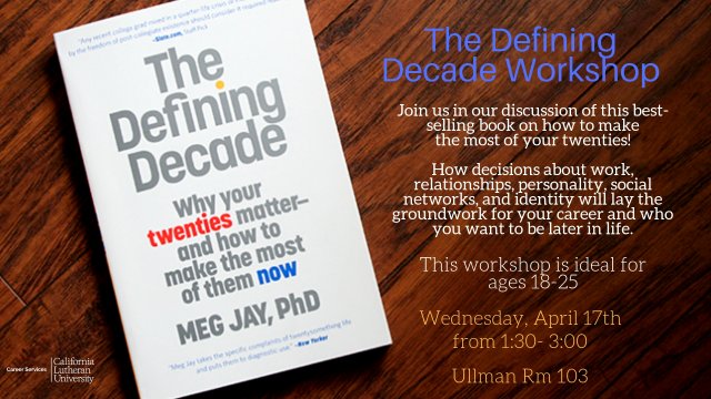 “The Defining Decade” Book Group
