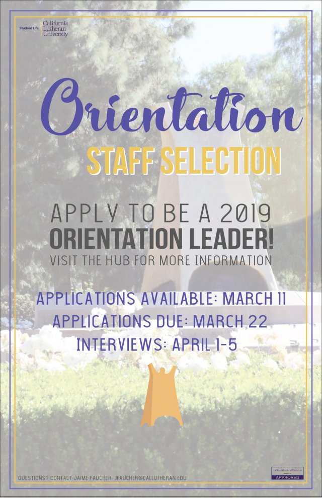 Apply to join Orientation Staff 2019!