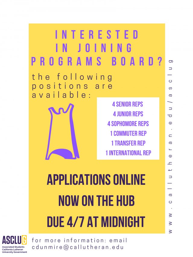 ASCLUG Programs Board Application