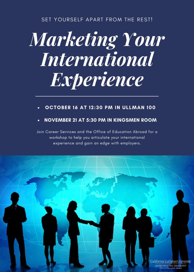 Marketing Your International Experience