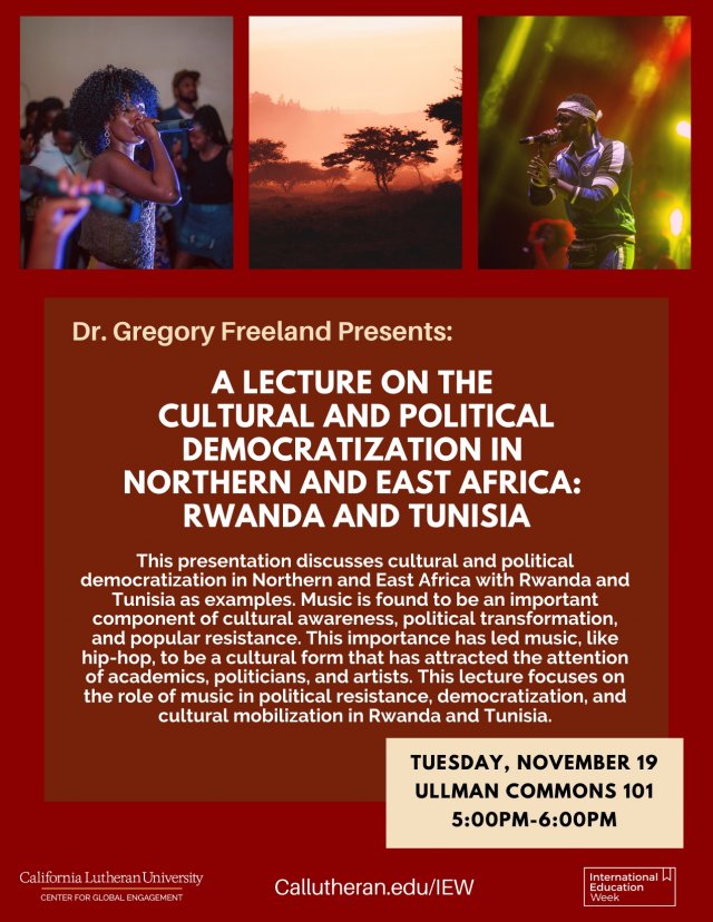 A Lecture on the Cultural and Political Democratization in Northern and East Africa: Rwanda and Tunisia