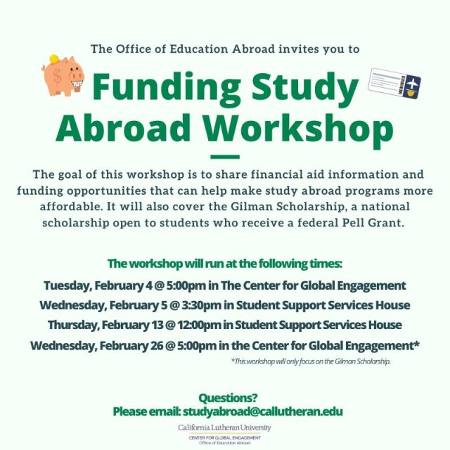 Funding Study Abroad Workshop