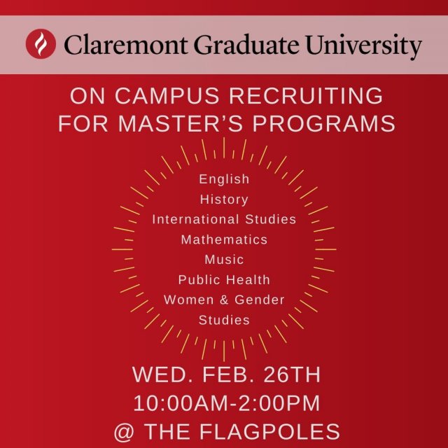 On campus recruiting: Claremont Graduate University | California