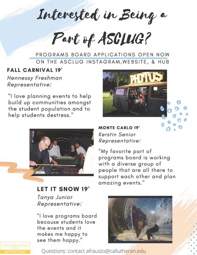 ASCLU Programs Board Applications