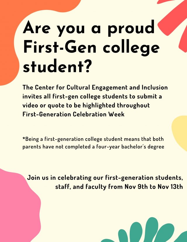 First-Generation Celebration Week 
