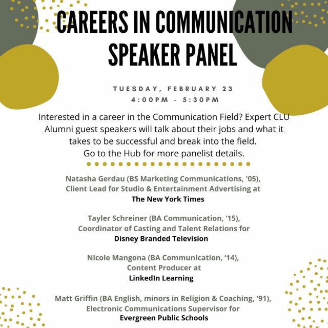 Careers in Communication Speaker Panel