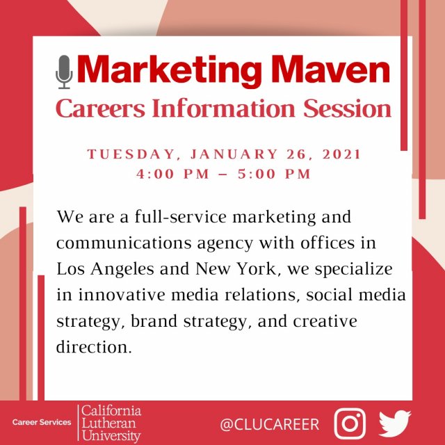 Marketing Maven: Careers Information Session