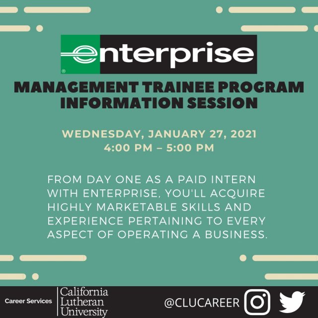  Enterprise: Management Trainee Program Information Session