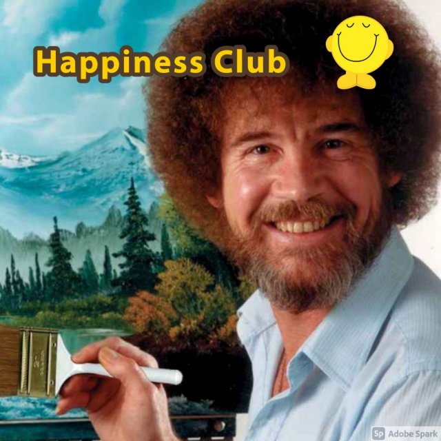 CLU Happiness Club Bob Ross Painting Party