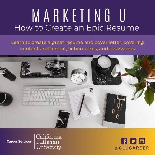  Marketing U: How to Create an Epic Resume