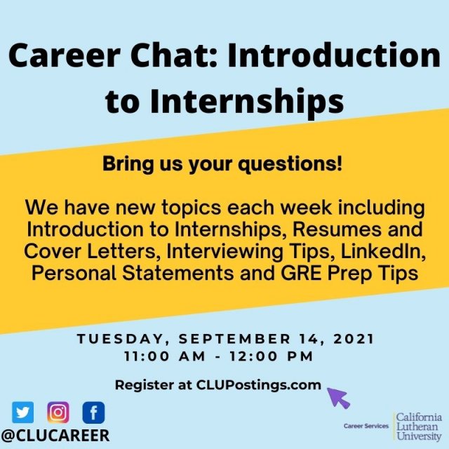 Career Chat: Introduction to Internships