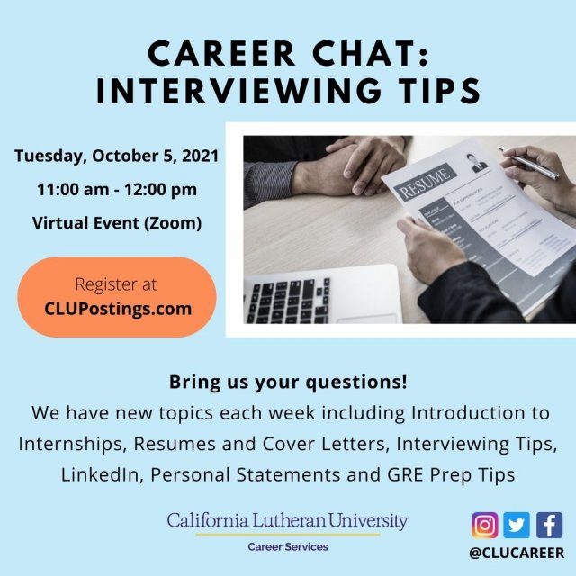 Career Chat: Interviewing Tips