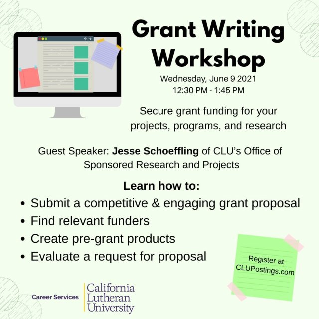 Grant Writing Workshop