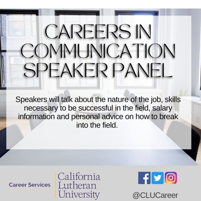 Careers in Communication Speaker Panel