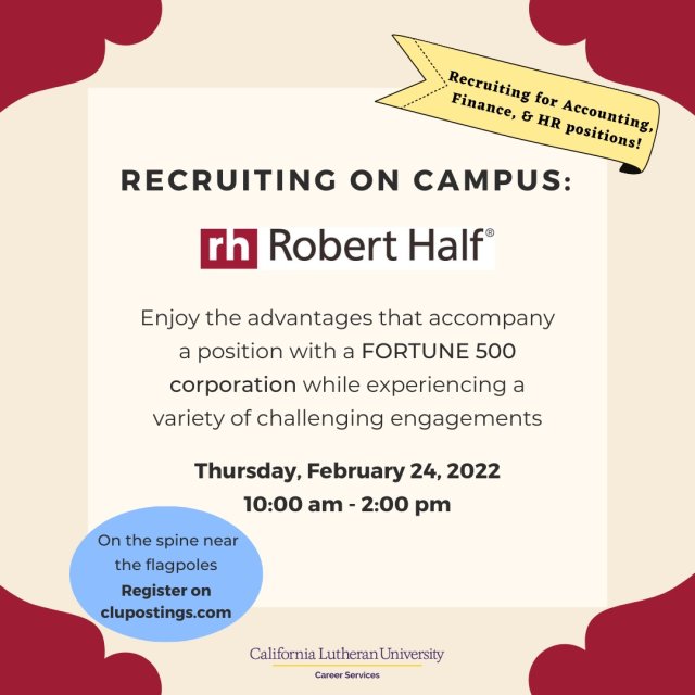 Recruiting On Campus: Robert Half