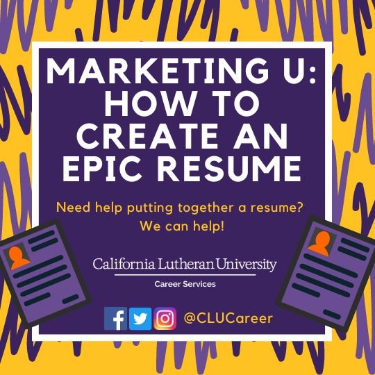  Marketing U: How to Create an Epic Resume