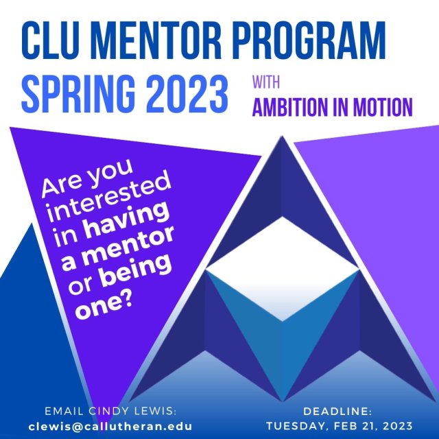 Spring 2023 CLU Student/Alumni Mentor Program