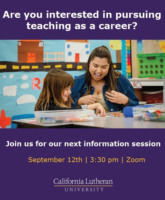 Teaching Credential Online Information Session