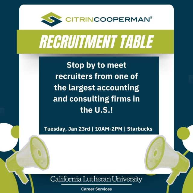 Citrin Cooperman Employer Recruitment Table 