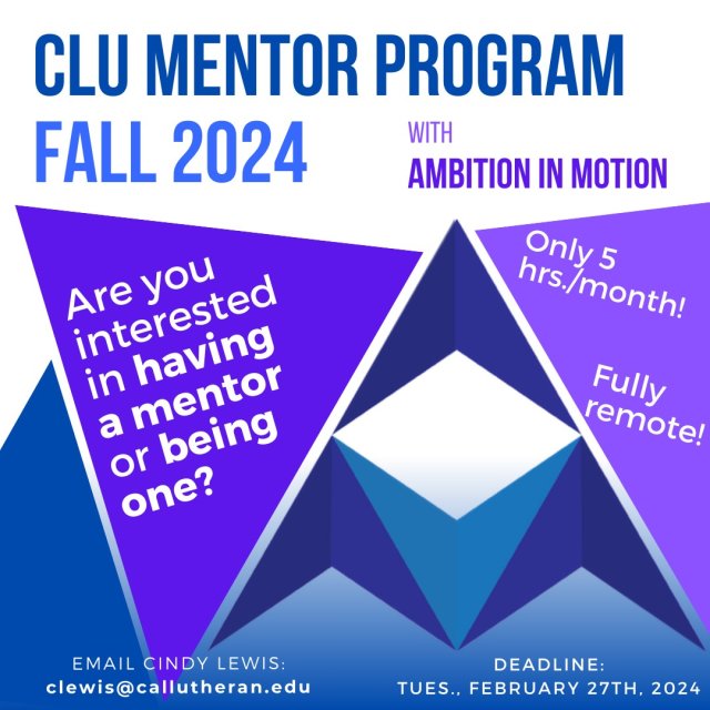  CLU Student/Alumni Mentor Program