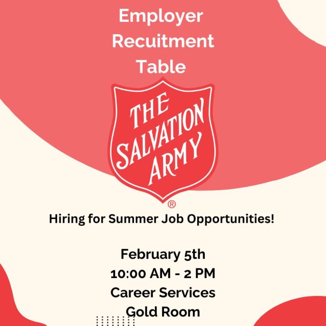 The Salvation Army Employer Recruitment Table 