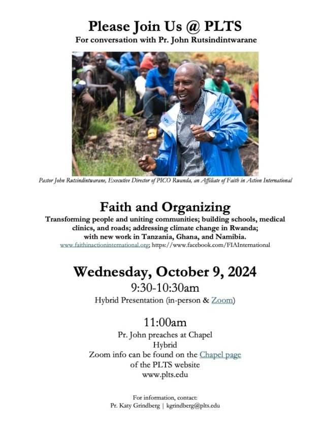 Faith & Organizing with Pr. John Rutsindintwarane