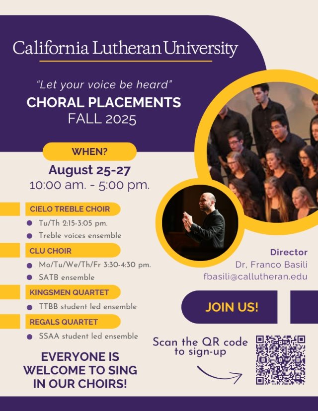 Choir Auditions Fall 2025