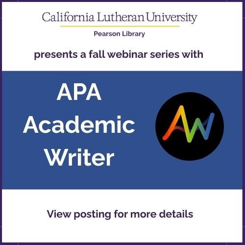 APA Academic Writer Workshop Series: Introduction to Academic Writer