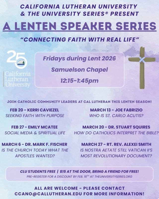 UNIVERSITY LENTEN SERIES 