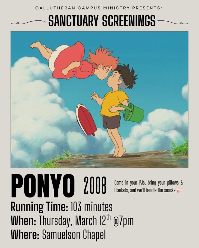Sanctuary Screenings: Ponyo (2008)