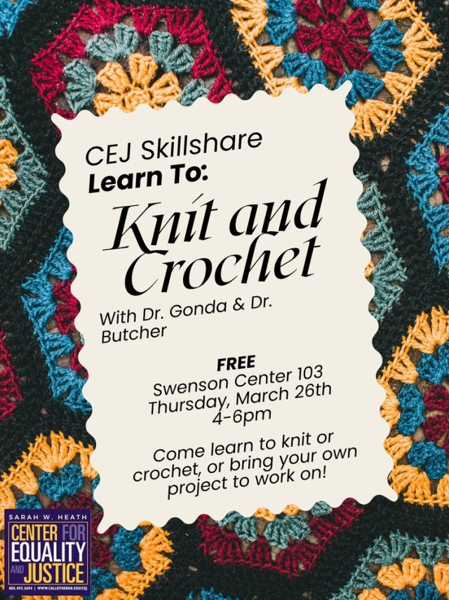 CEJ Skillshare: Learn to Knit & Crochet