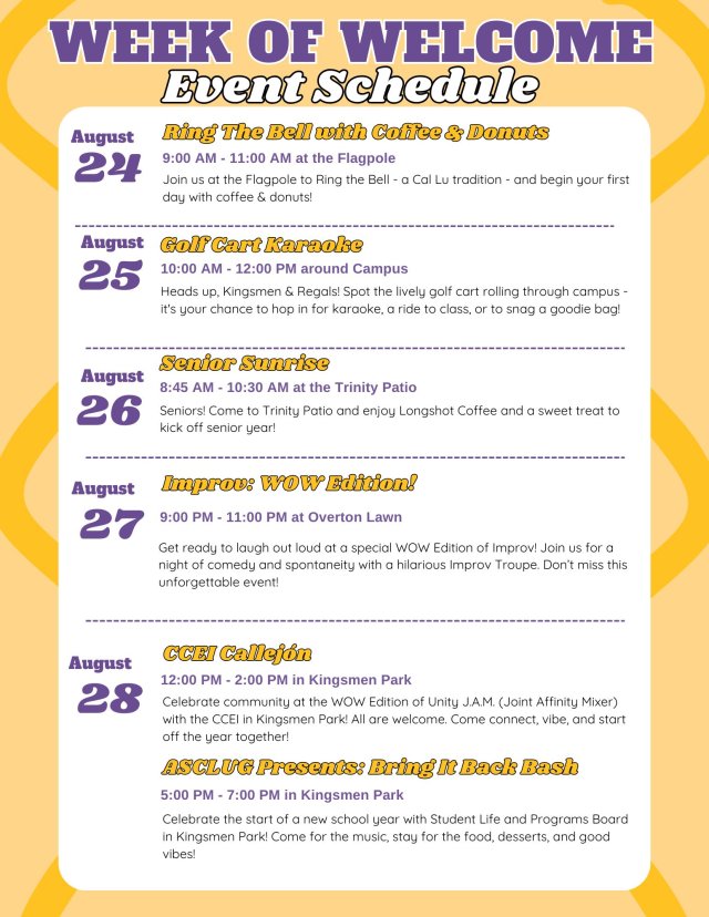 WOW: Week of Welcome