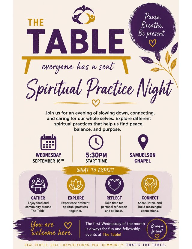 The Table: Spiritual Practices - Soundbath and Reiki