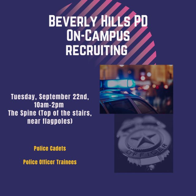 Beverly Hills Police Department: On-Campus Information Table (Wed. 9/22)
