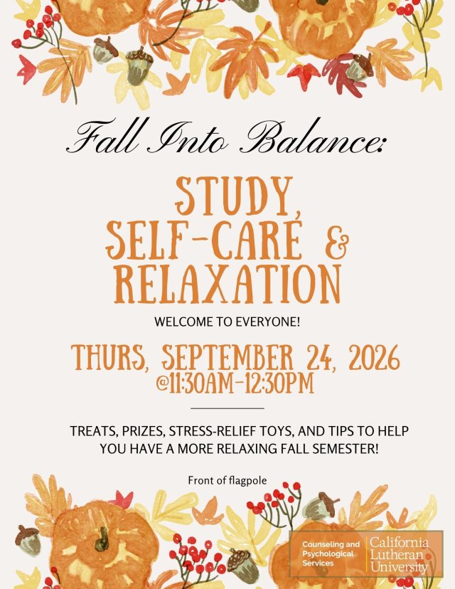 Fall Into Balance: Study, Self-Care, and Relaxation