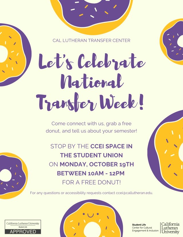 Let's Celebrate National Transfer Week!