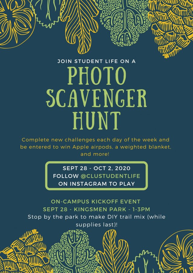 Student Life Photo Scavenger Hunt