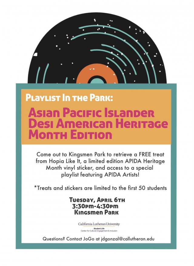Playlist in the Park: APIDA Heritage Month Edition