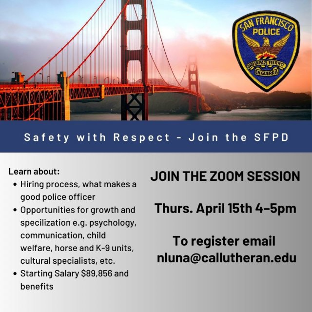 San Francisco Police Department - Information Session