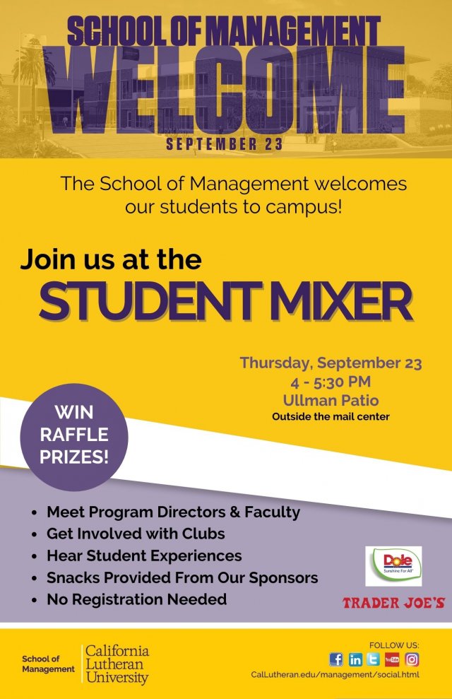 School of Management Welcome Student Mixer