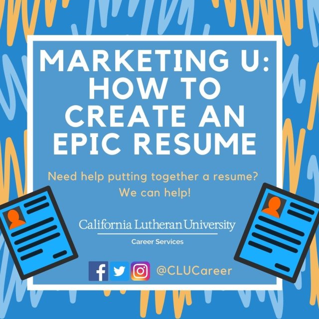 Marketing U: How to Create an Epic Resume