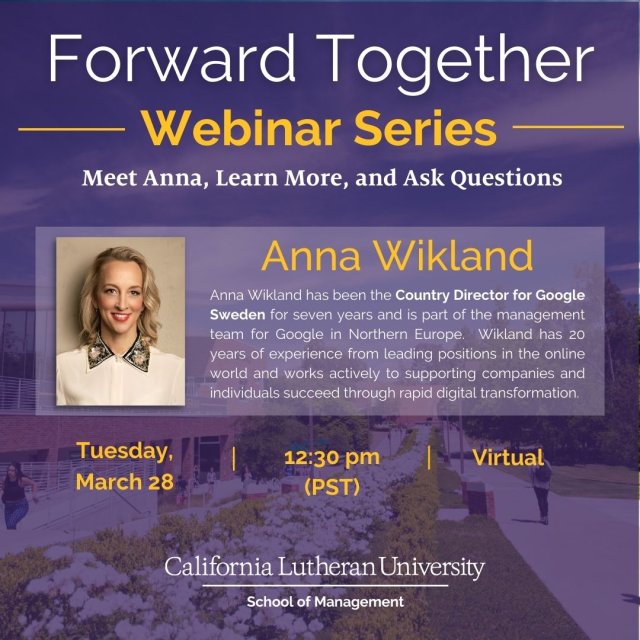 Forward Together Webinar Series with Anna Wikland