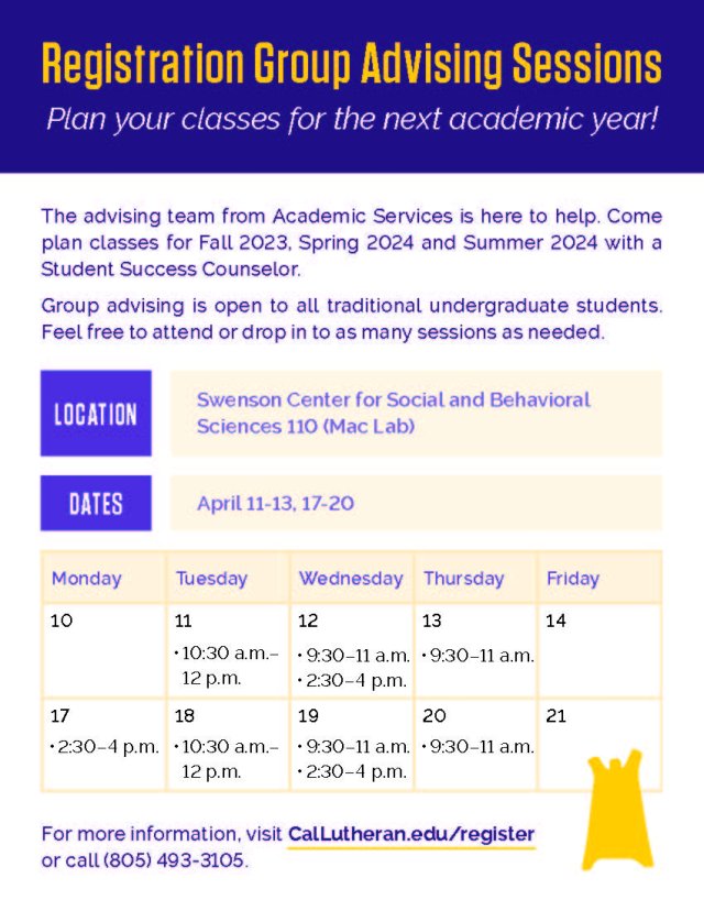Registration Group Advising Sessions