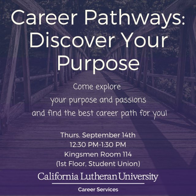 Career Pathways: Discover your Purpose